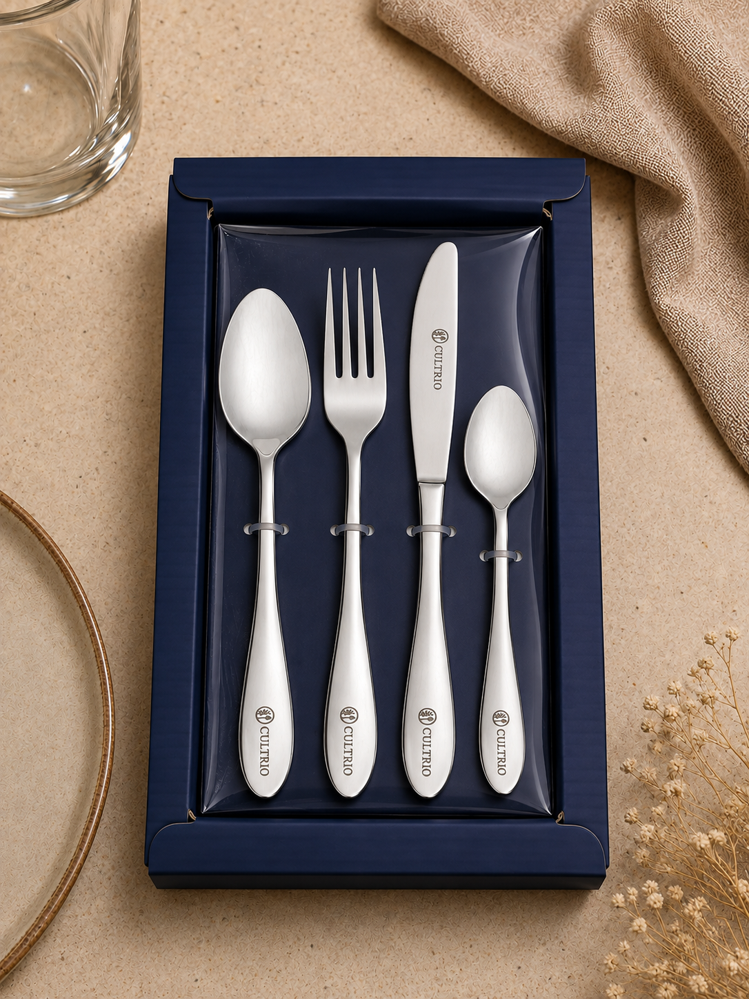 HERRITAGE BY CULTRIO SERVING SET - 14 GAUGE - WITH PREMIUM PACKING